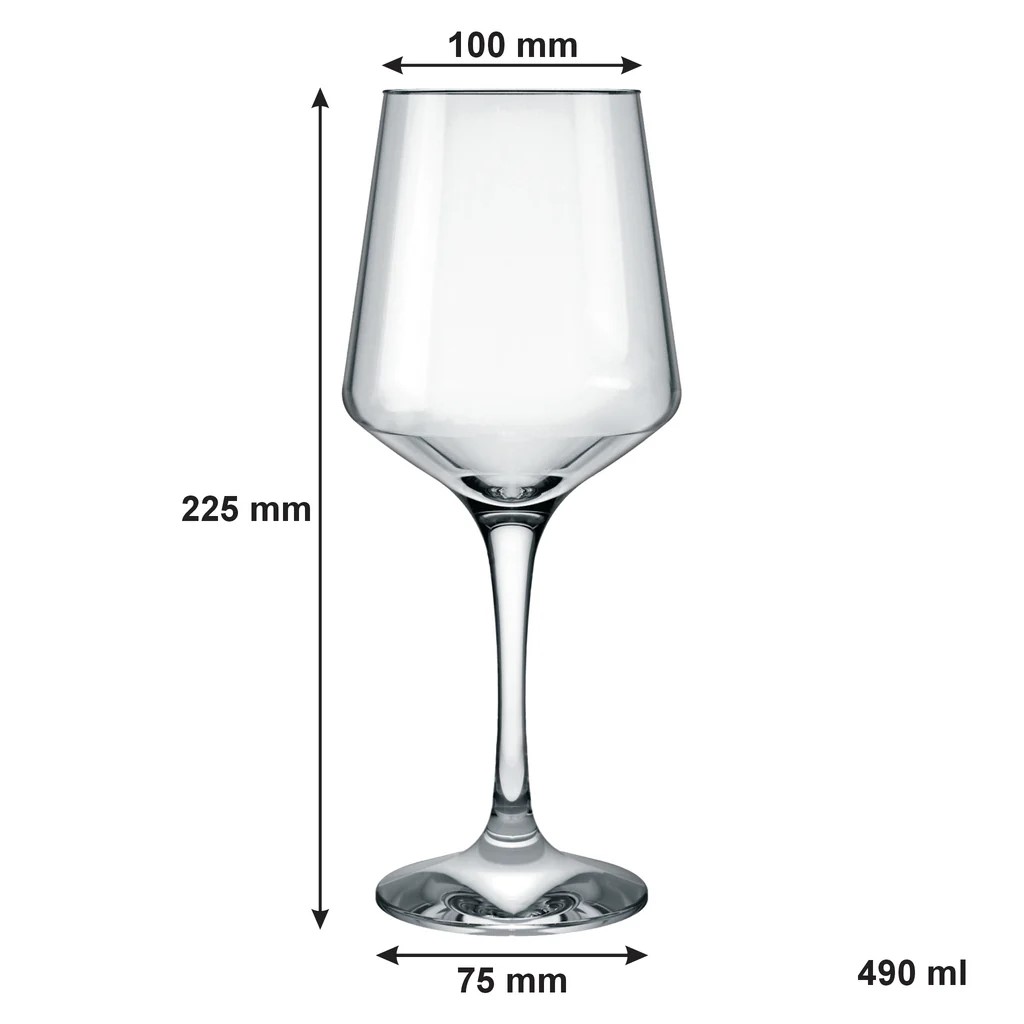 Wine Glass 490ml Stemmed Brunello 27070