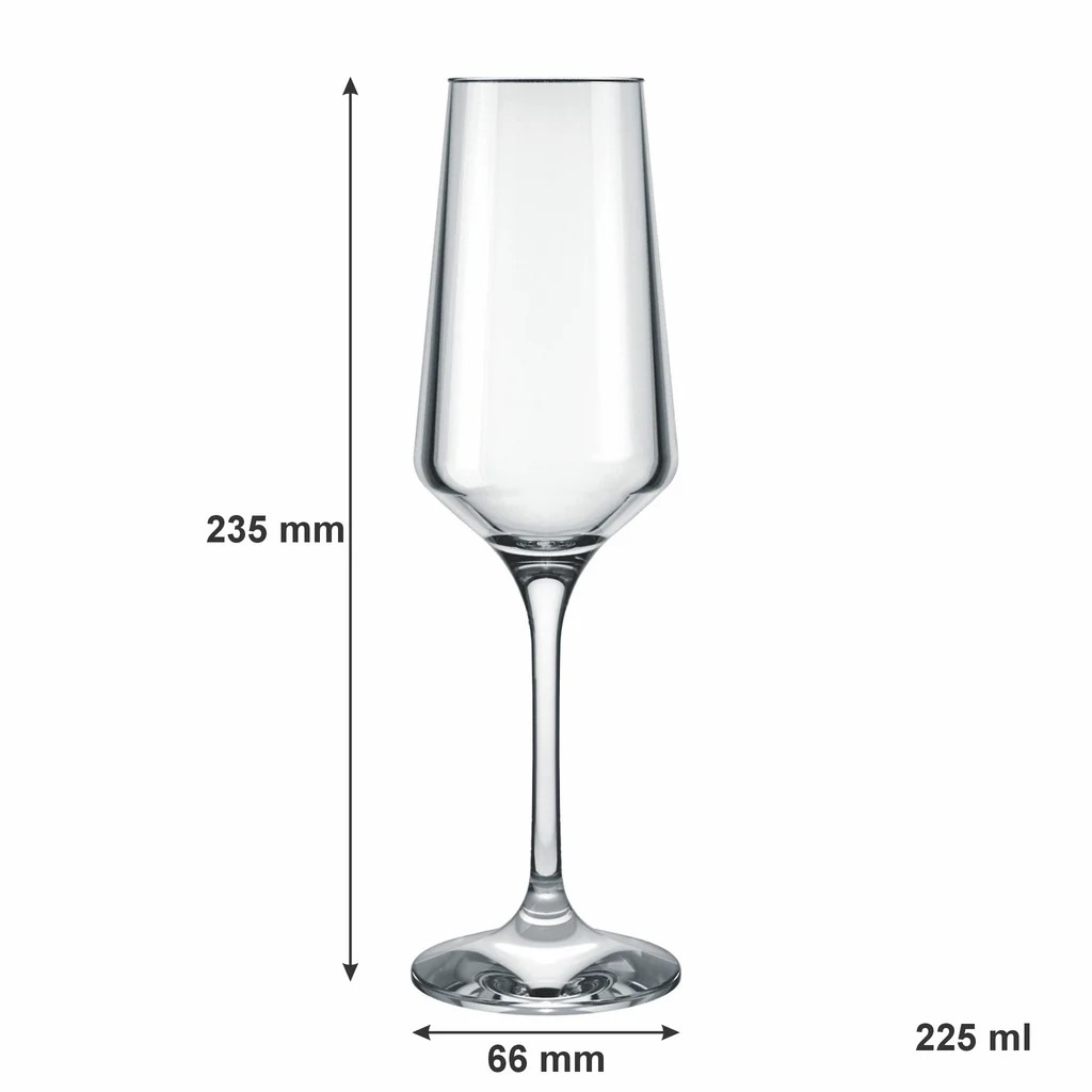 Champagne Glass 225ml Stemmed Brunello 27072