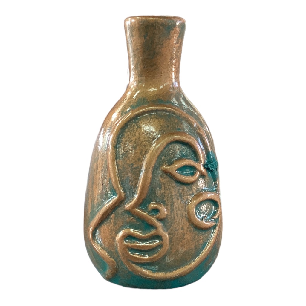 Vase AC 12cm (12x6cm) Mini Bud Face Decal - Metallic