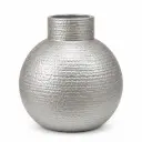 Vase AC 24cm (24x17cm) Textured Vase - Metallic