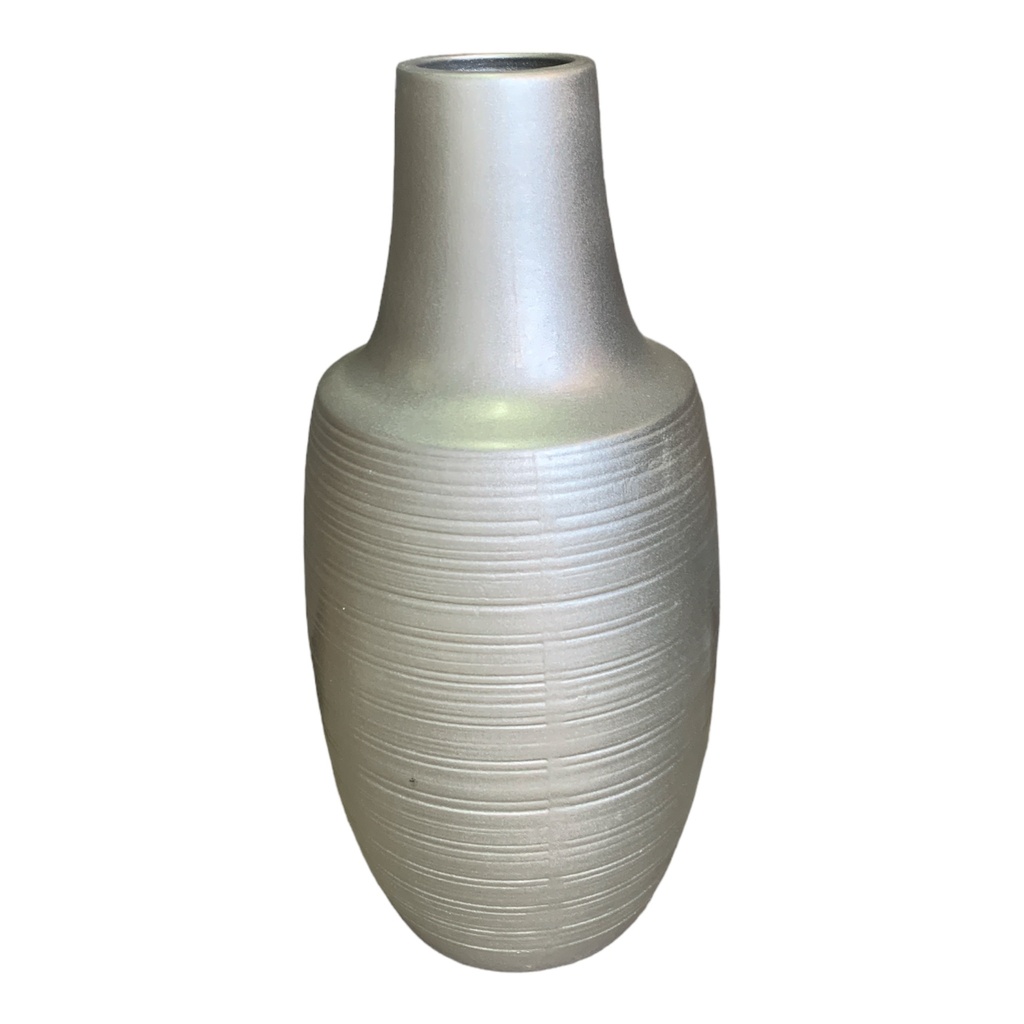 Vase AC 43cm (43x21cm) Denali Grooved Medium - Metallic