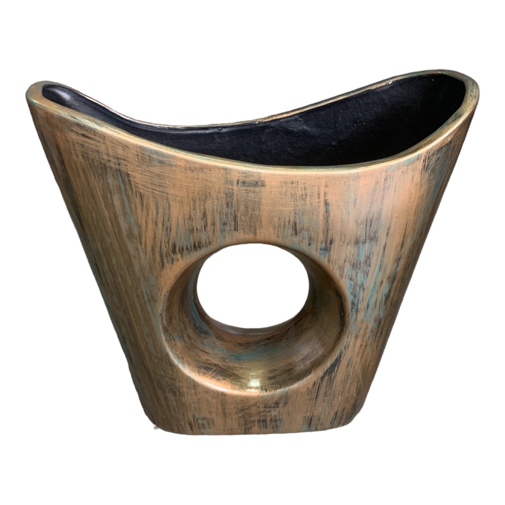 Vase AC 42X50X13Cm 1H Boat-Metallic