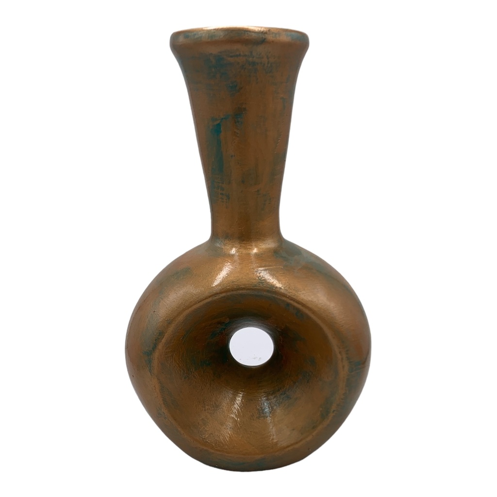 Vase AC 52cm 1H Urn With Neck-Metallic