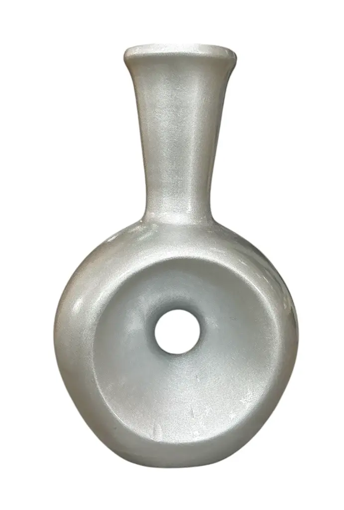 Vase AC 52cm 1 Hole Urn With Neck - Metallic
