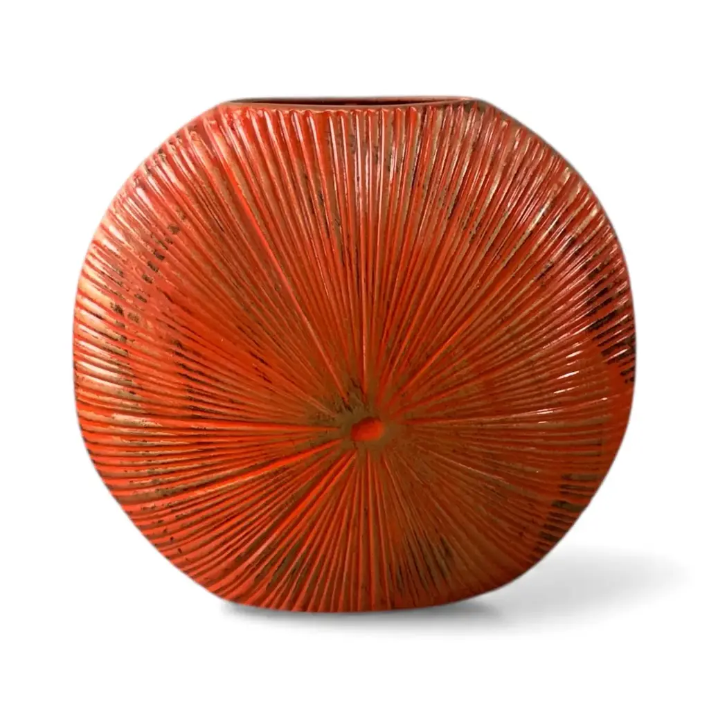 Vase AC 22x23cm Sea Urchin Round-Metallic
