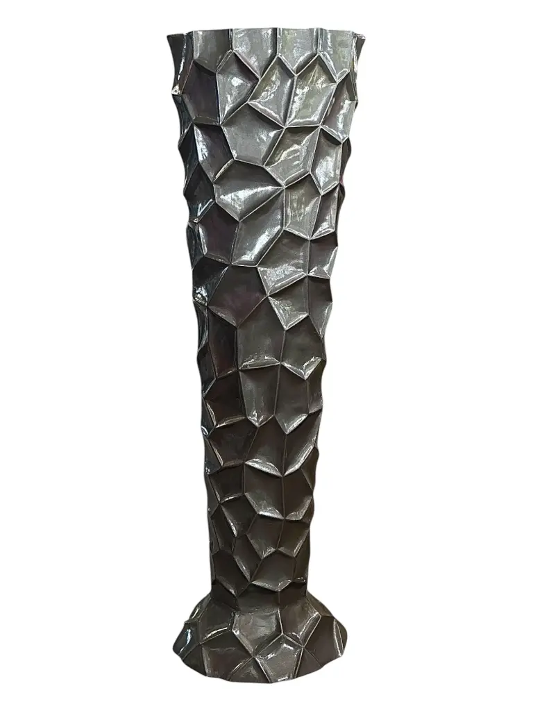 Vase AC 120cm (120x37x26cm) Louis Hammered - Metallic