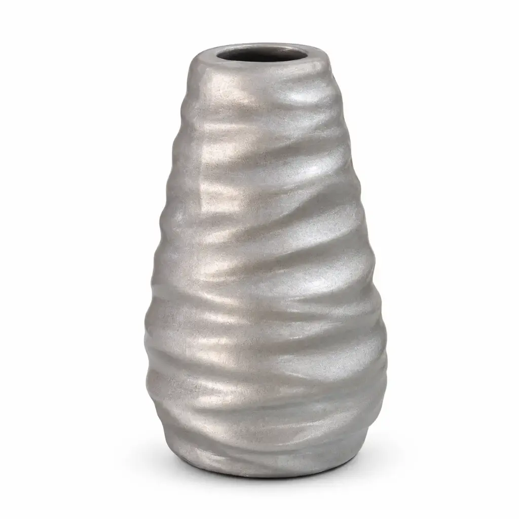 Vase Mcp 15cm Ripple Mini - Metallic