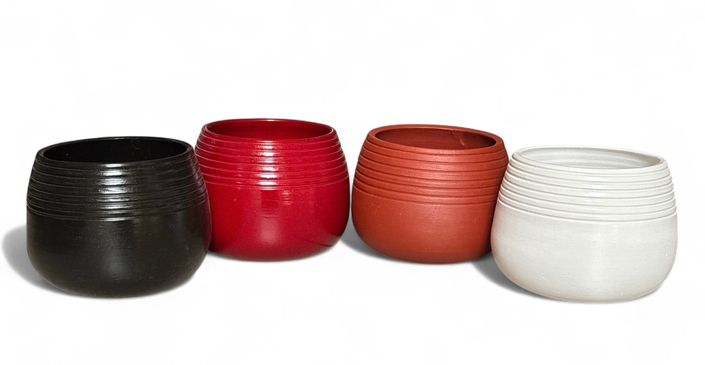 Vase Ac 14x17.5Cm Round Rimmed Pot Base