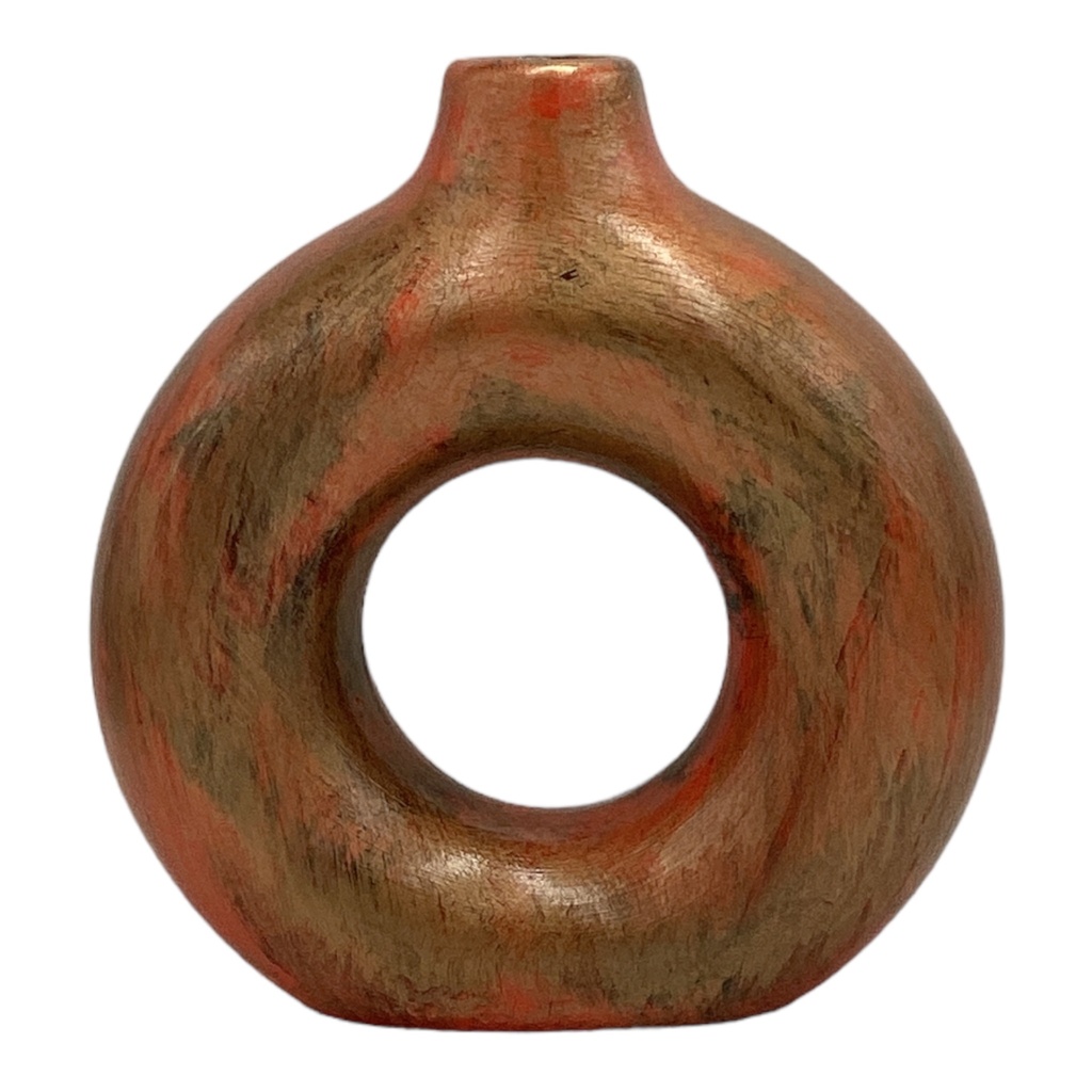 Vase AC 20cm (20x18x6cm) Donut - Metallic