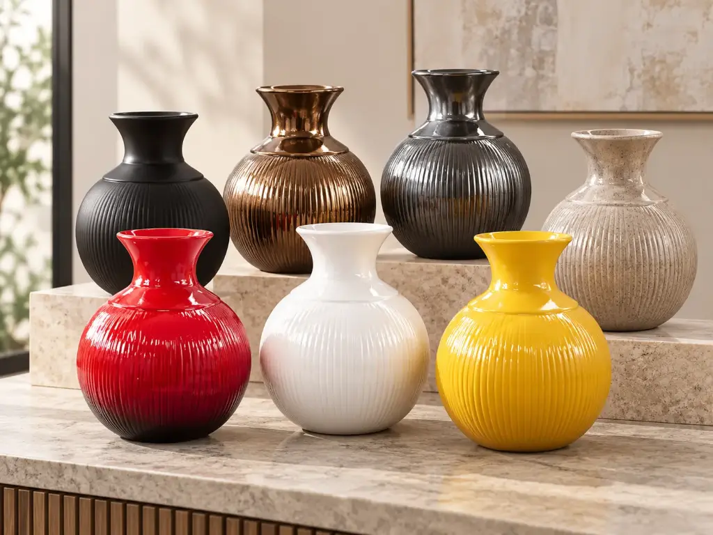 Vase AC 24cm Zara Belly - Metallic
