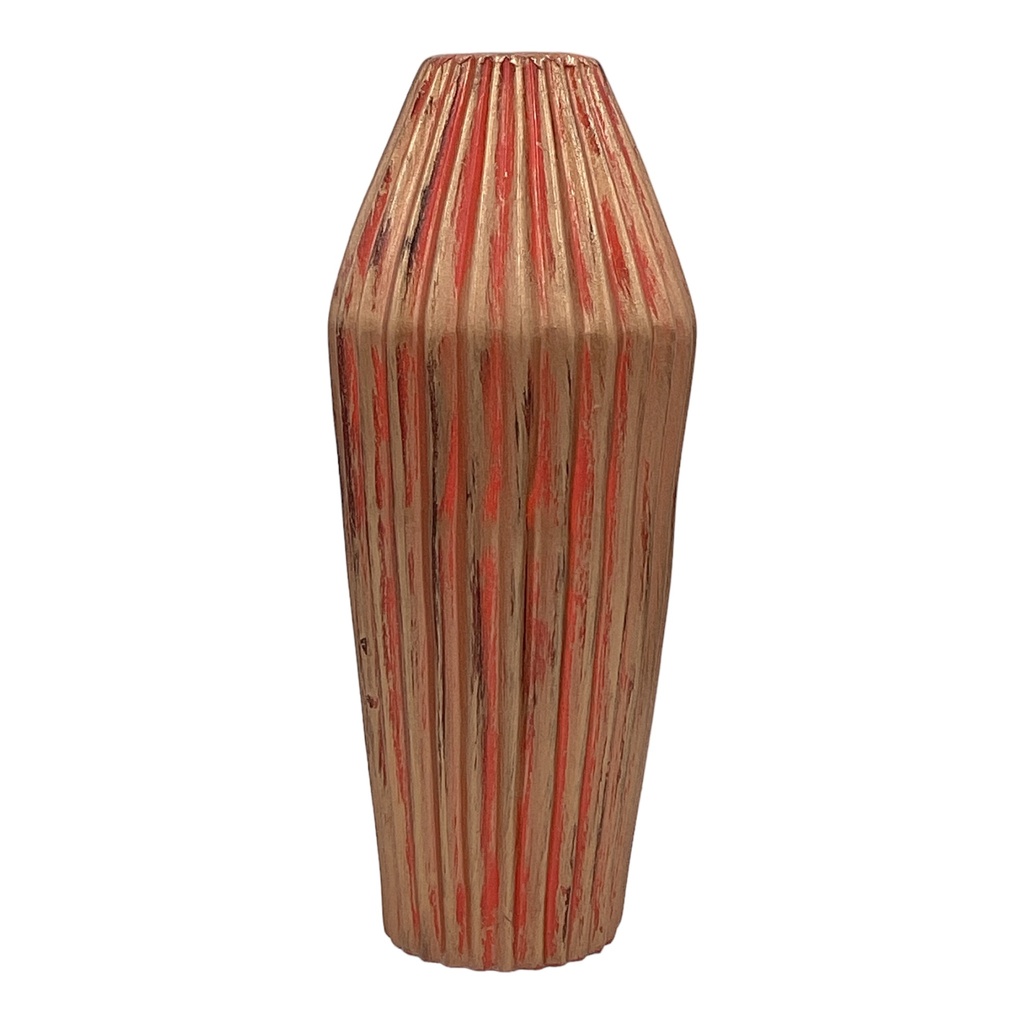 Vase AC 29x8cm Forest Ribbed-Metallic