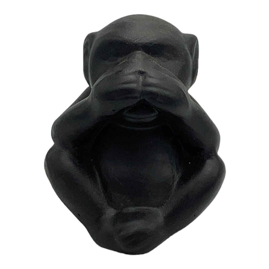 Decor Ornament 12x9x7cm Monkey Speak No Evil-Base