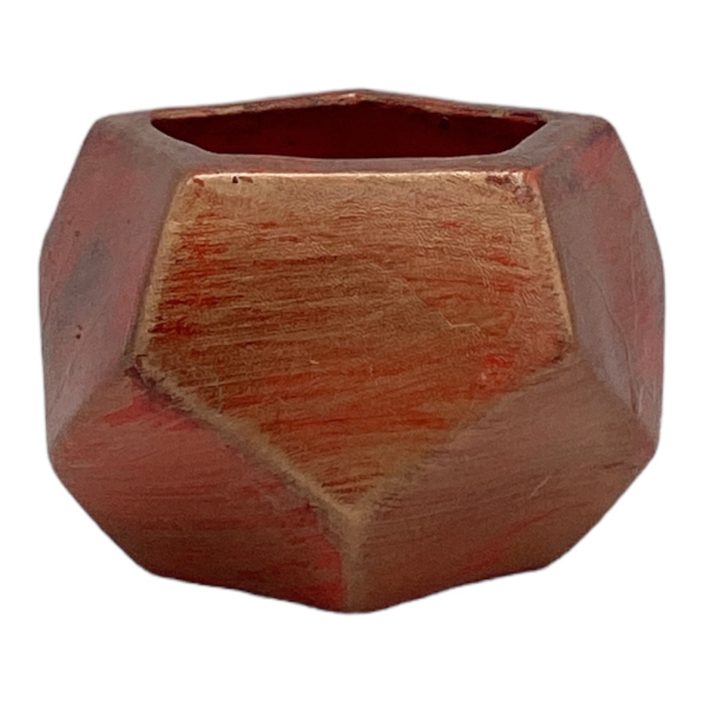 Planter AC 9cm (9x6cm) Hexagon Mini Planter - Metallic