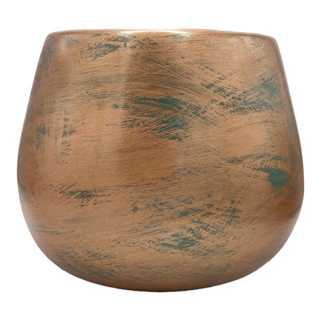 Vase AC 22.5X22cm Traditional Planter-Metallic