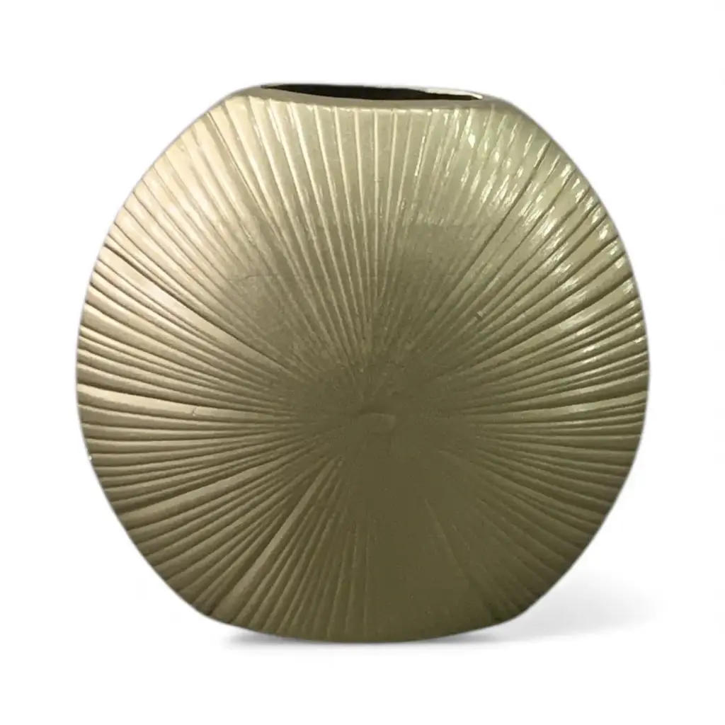 Vase AC 33cm (33x33cm) Sea Urchin Round - Metallic
