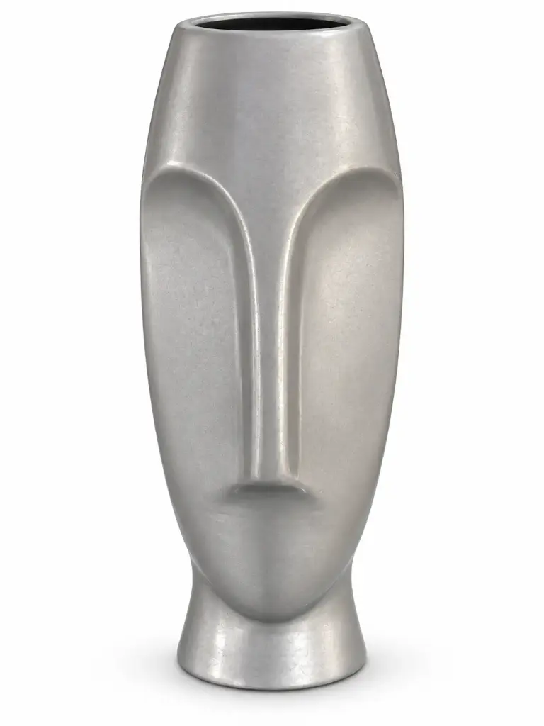 Vase AC 43cm Portrait Man - Metallic