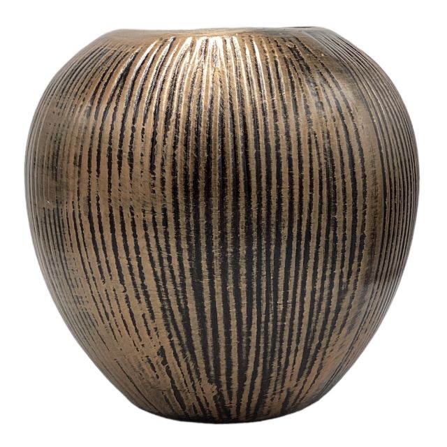 Vase AC 21x13cm Scratch Belly Planter-Metallic