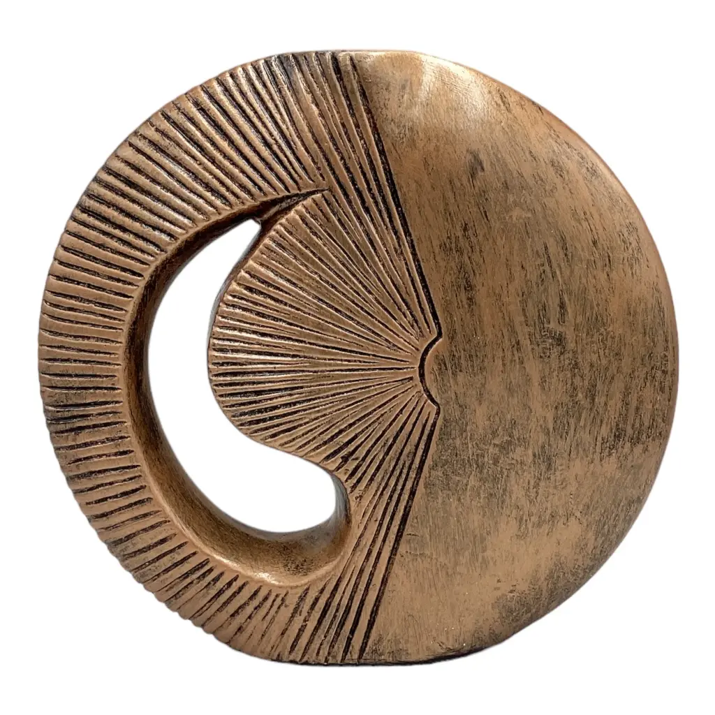 Vase AC 34cm (34x37x6.5cm) Elna Round Medium - Metallic