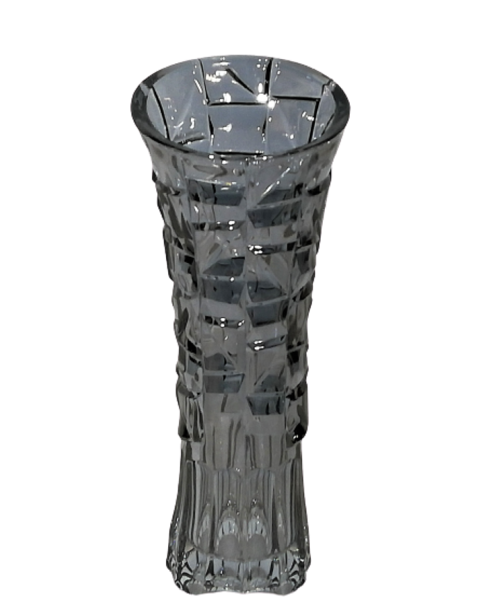 Glass Vase 28.5cm Diamond Slanted - Rvt384