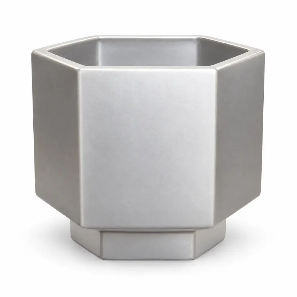 Planter AC 20cm (20x19cm) Hexagonal Planter Small - Metallic