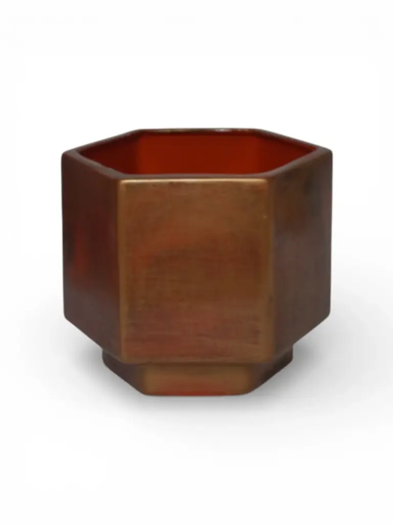 Planter AC 20cm (20x20x19cm) Hexagonal Planter Small - Metallic