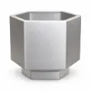 Planter AC 20cm (20x19cm) Hexagonal Planter Small - Metallic