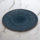Plate 28cm Embossed Reactive Assorted Design And Colours
