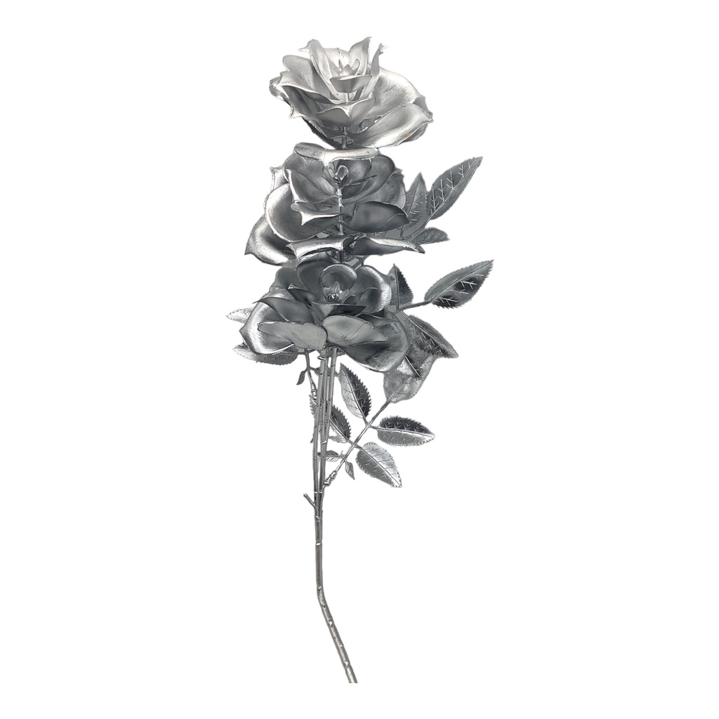 Artificial Flower 64cm 3 Head Rose H-767