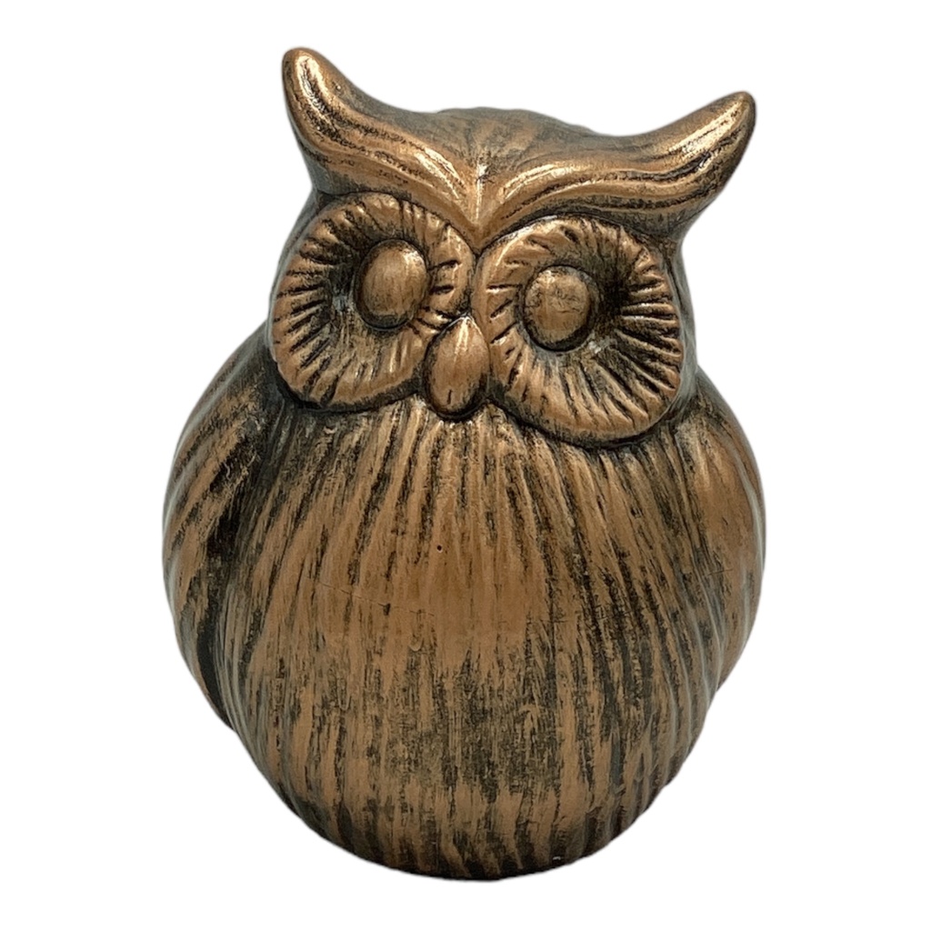 Decor Ornament AC 17x14x10cm Owl-Metallic