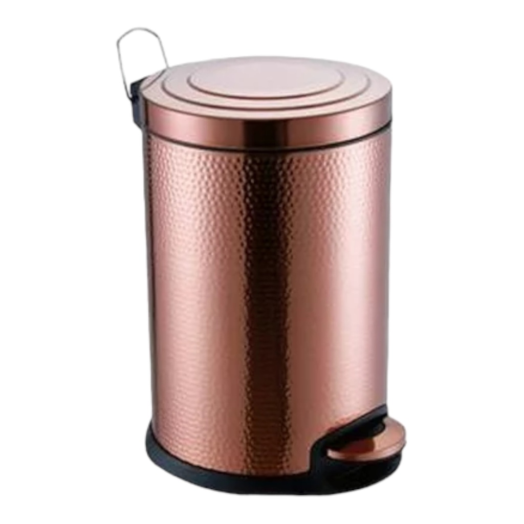 Dustbin 20lt Hammered Stainless Steel