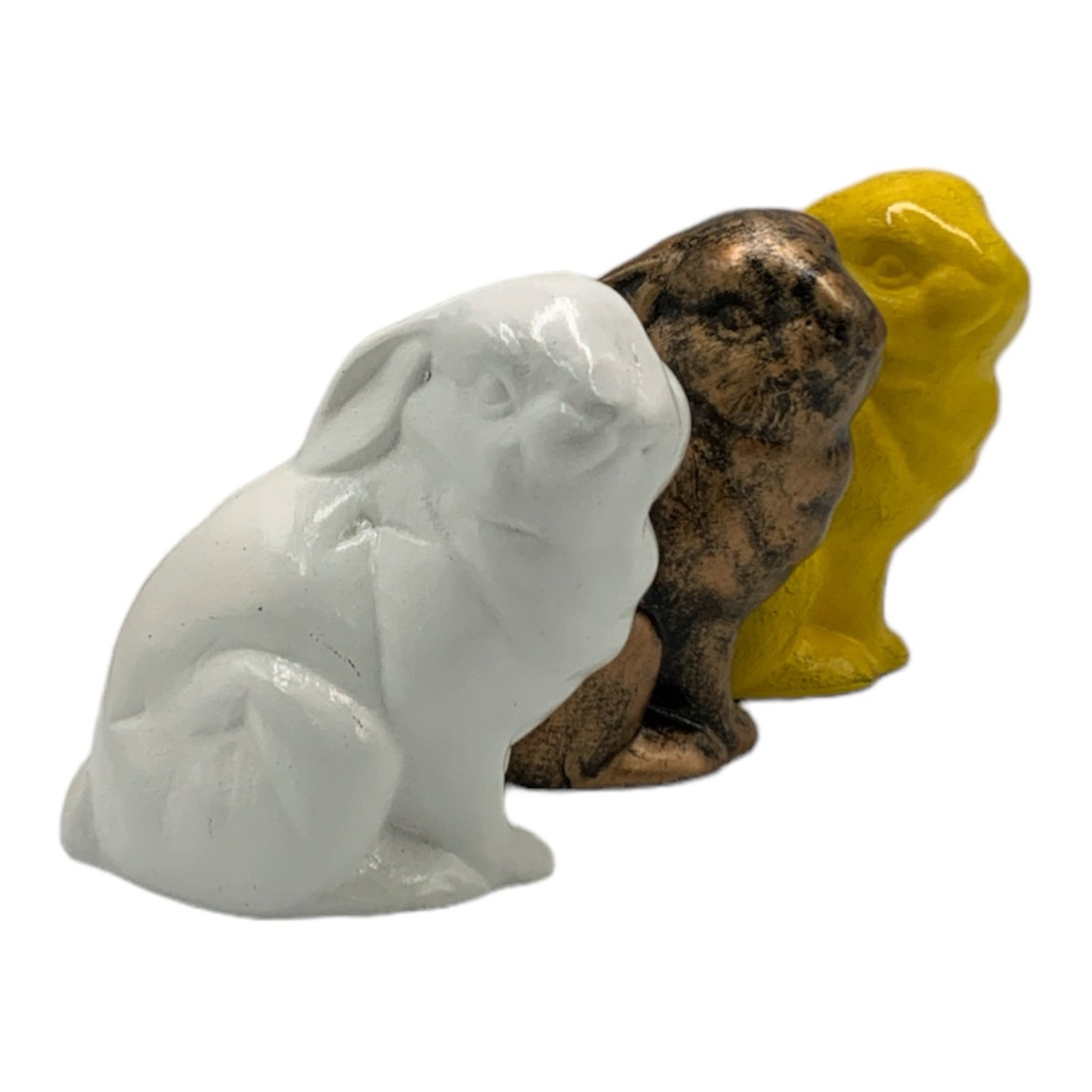 Decor Ornament 13x13x8cm Looking Bunny-Metallic