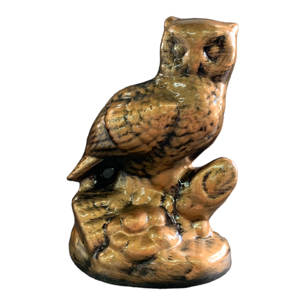 Decor Ornament 20x14x10cm Baby Owl-Metallic