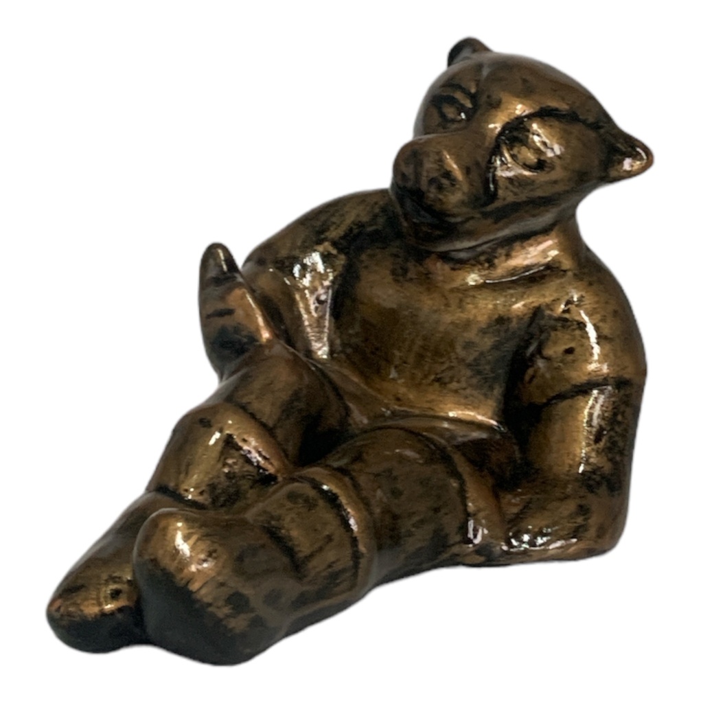 Decor Ornament 19x23x15cm Sports Cat-Metallic