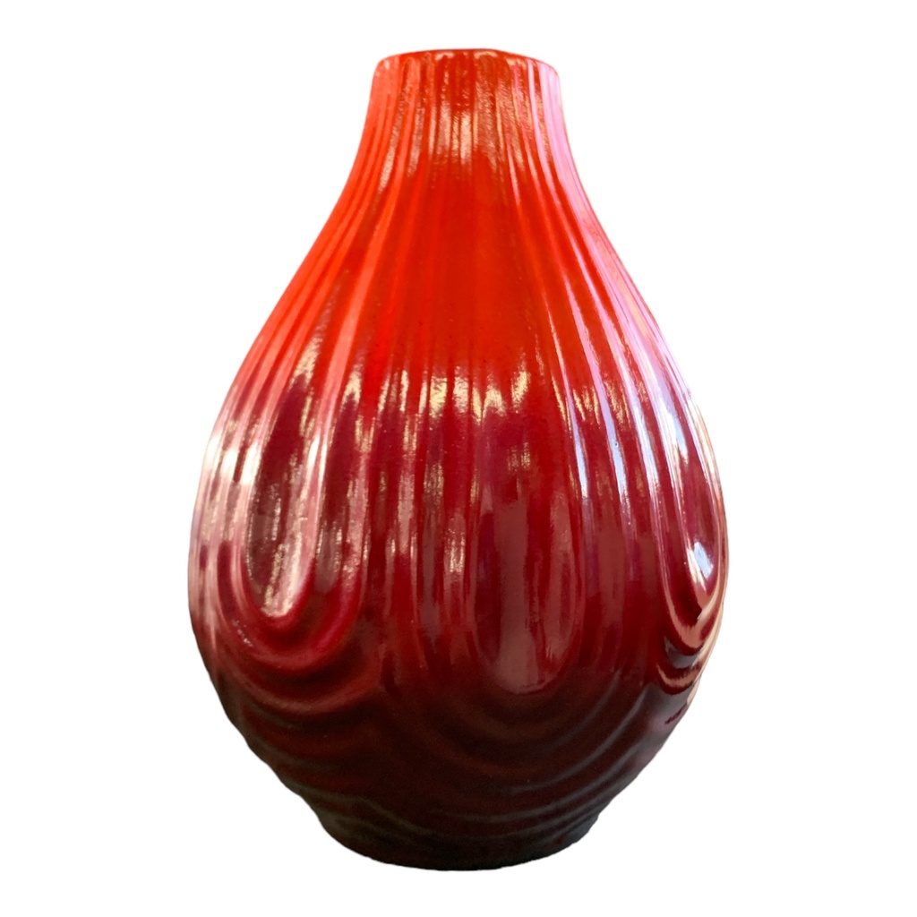 Vase AC 24cm (24x16cm) Grooved Drop Lines - Base