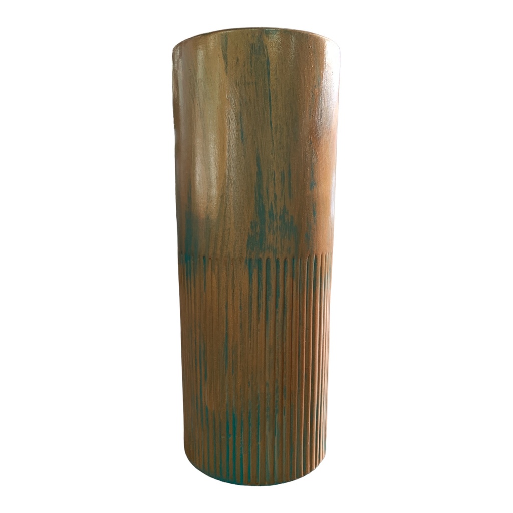 Vase AC 32x13cm Half Rimmed-Metallic