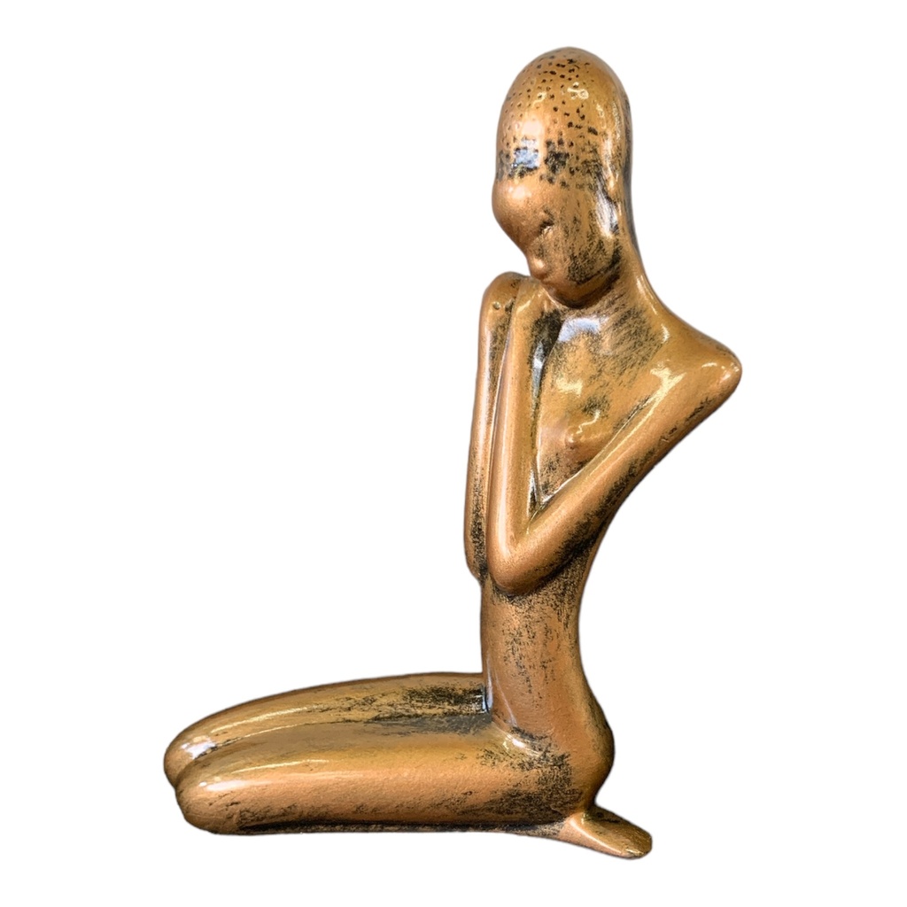 Decor Ornament 26x16x6cm Gentle Lady-Metallic