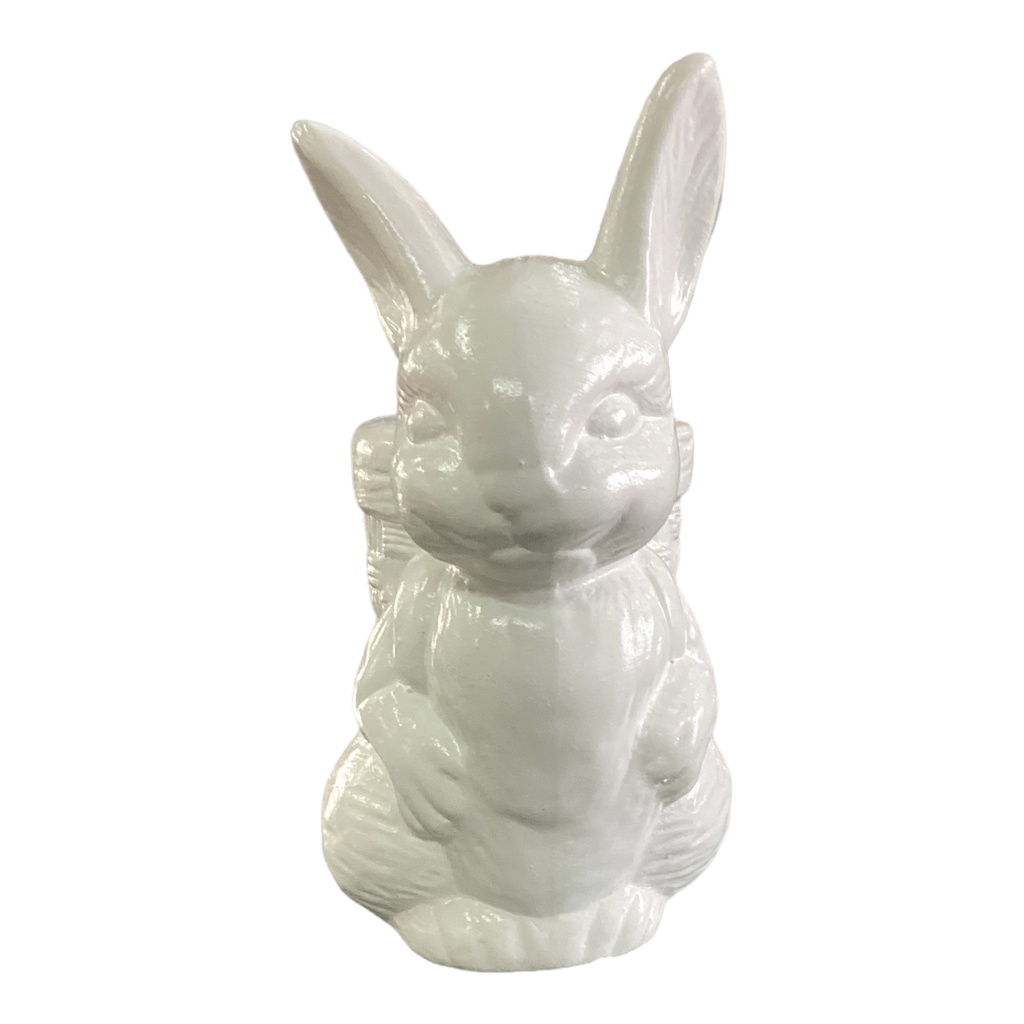 Decor Ornament AC 14x11xcm Bunny With Basket on Back-Base