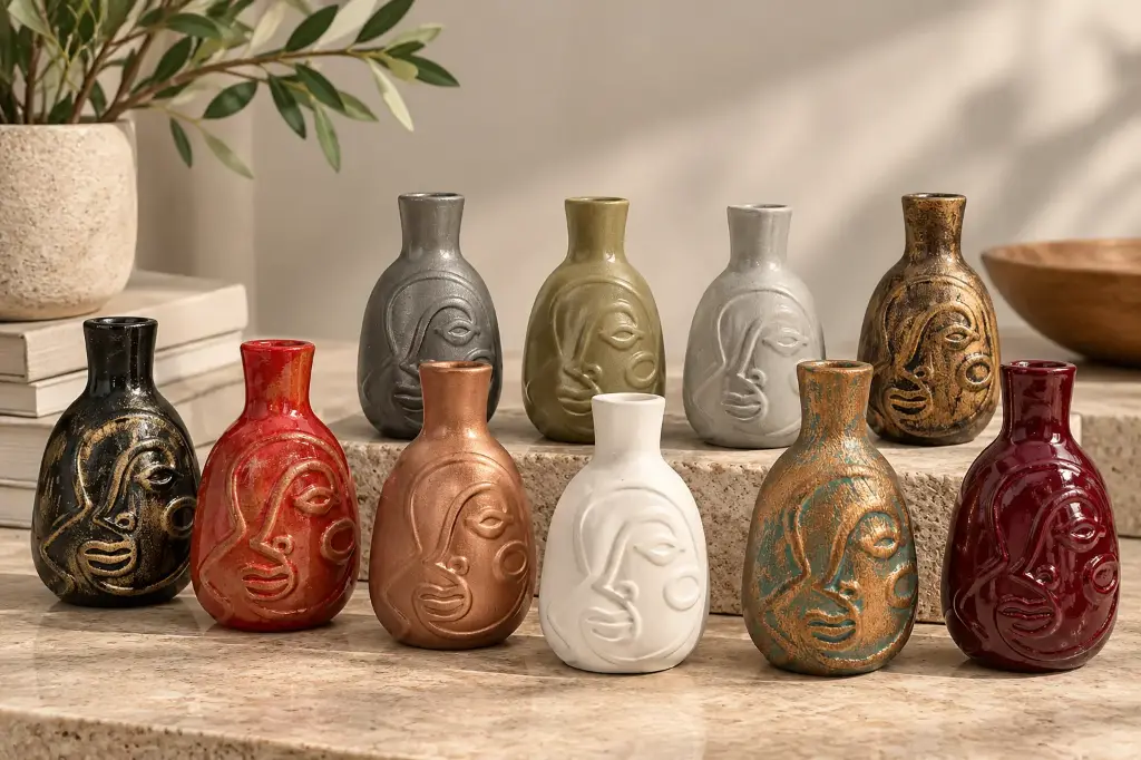 Vase AC 12cm (12x6cm) Mini Bud Face Decal - Base