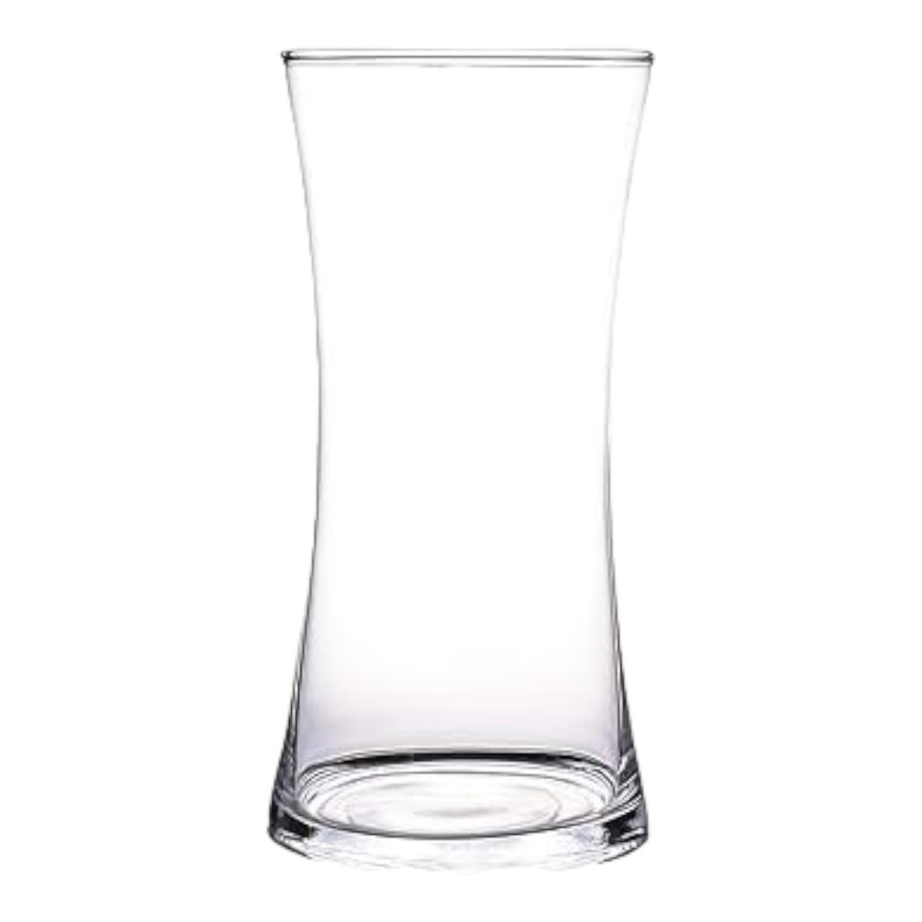 Glass Vase 35x17cm Waisted Clear VAS8235