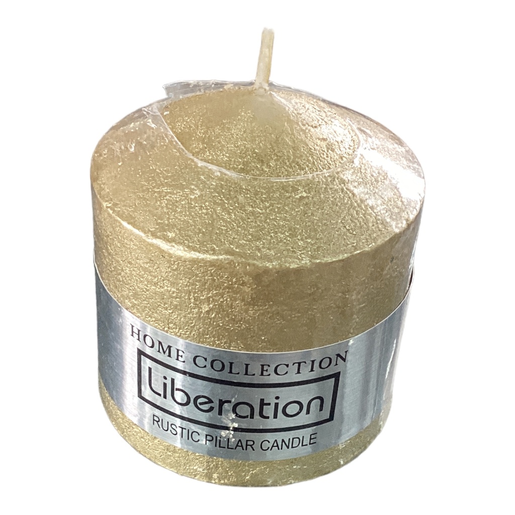 Candle 7.5x7cm Pillar Rustic Liberation XGLZ