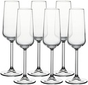 Champagne Glass 6pc 195ml - Allegra 440079
