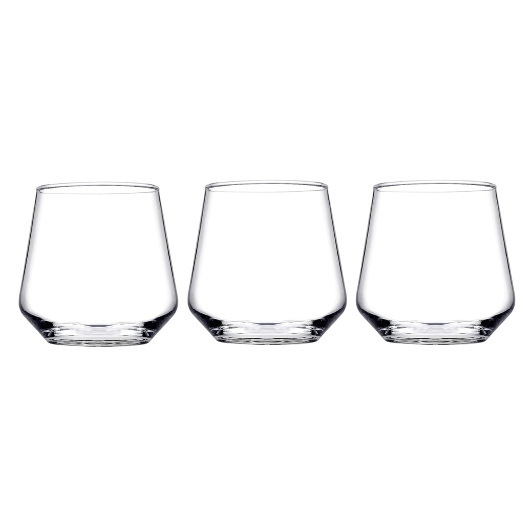 Whisky Glass 3pc Set 345ml Glass - Allegra 420184