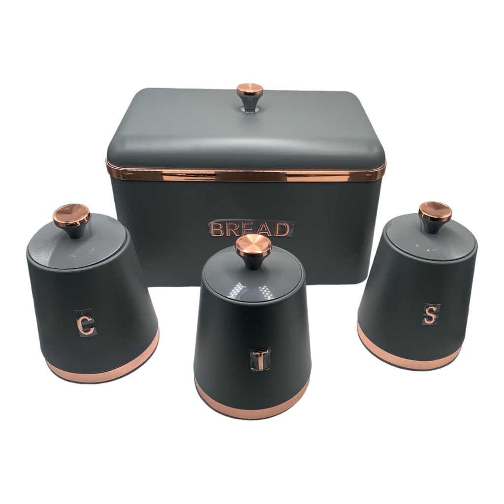 Bread Bin & Canister Set 4pc Monza RHW-379