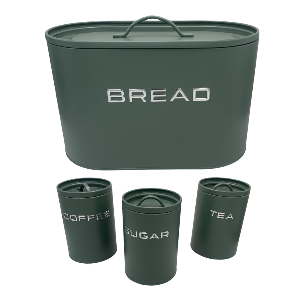 Bread Bin and Canister 4pc Set Enzo RHW148/9/0/1