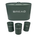 Bread Bin and Canister 4pc Set Enzo RHW148/9/0/1