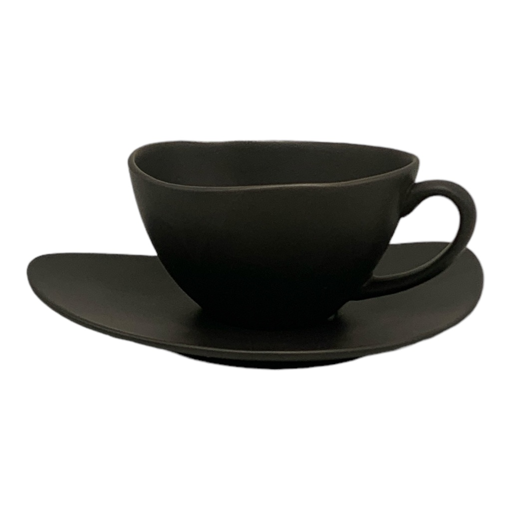 Cup & Saucer 240ml Matt Finished Assorted Colors (10.5x9x6cm) - BJ2306002
