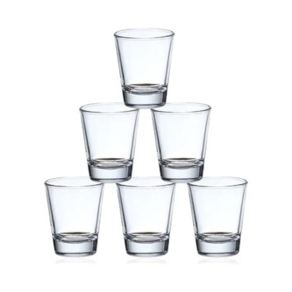 Tot Glass Set 6pc Set 40ml (5.5x4.5cm) Clear Premium 