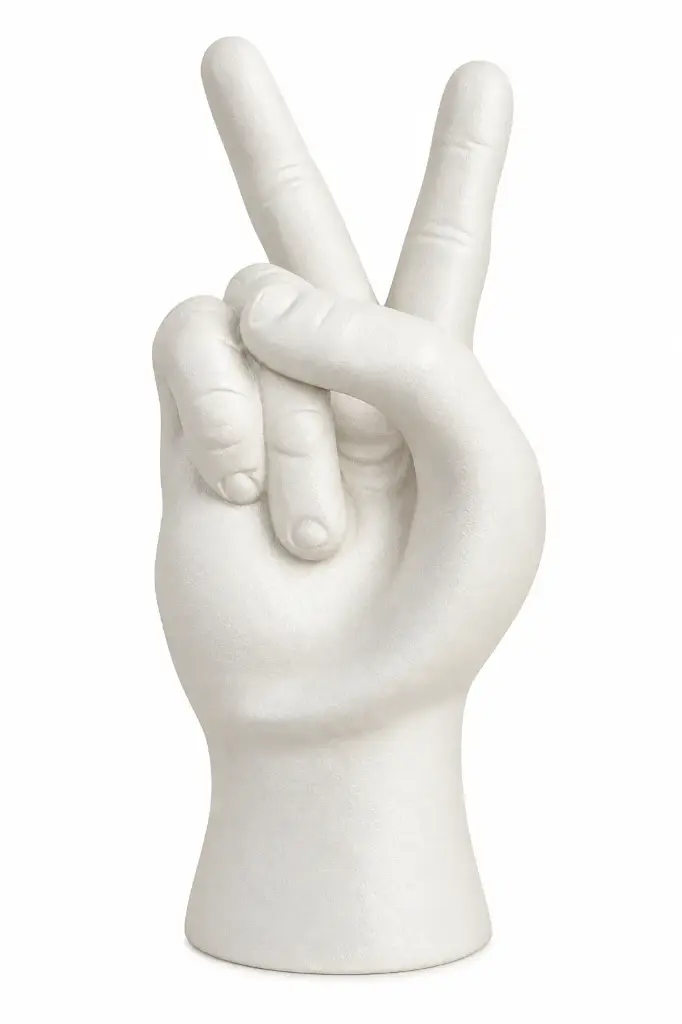 Décor Ornament AC 19x9cm Hand Gesture Peace - Base