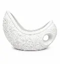 Vase AC (32x47x16cm) 1 Hole Long Boat Embossed - Base