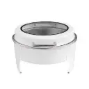 Chafing Dish 44x30x48cm Round Flat With Window Colours